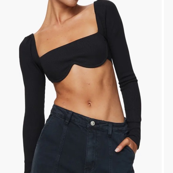 Princess polly Becca Rib Crop Top - Picture 1 of 4